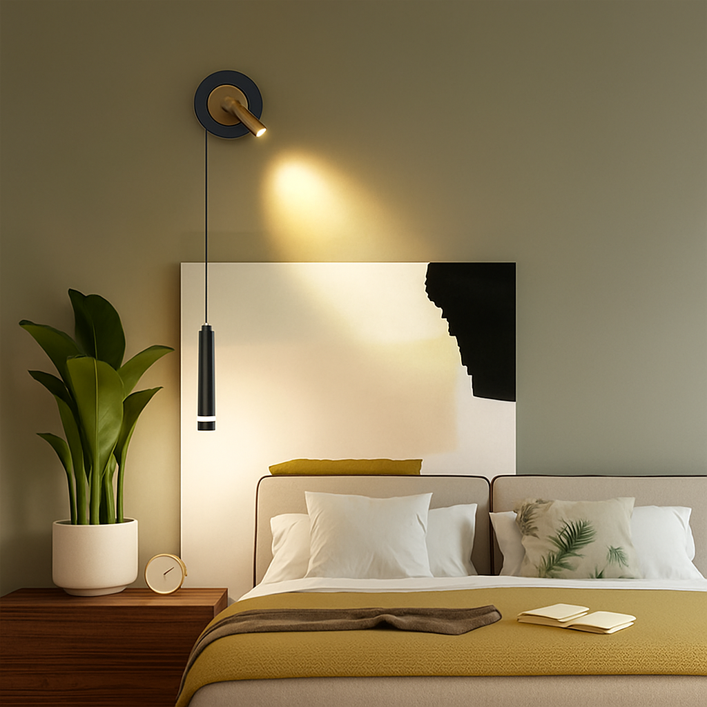 applique murale led double tête acrylique maison décor - vue 5 sur 15