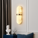applique murale led elliptique imitation marbre style européen minimaliste