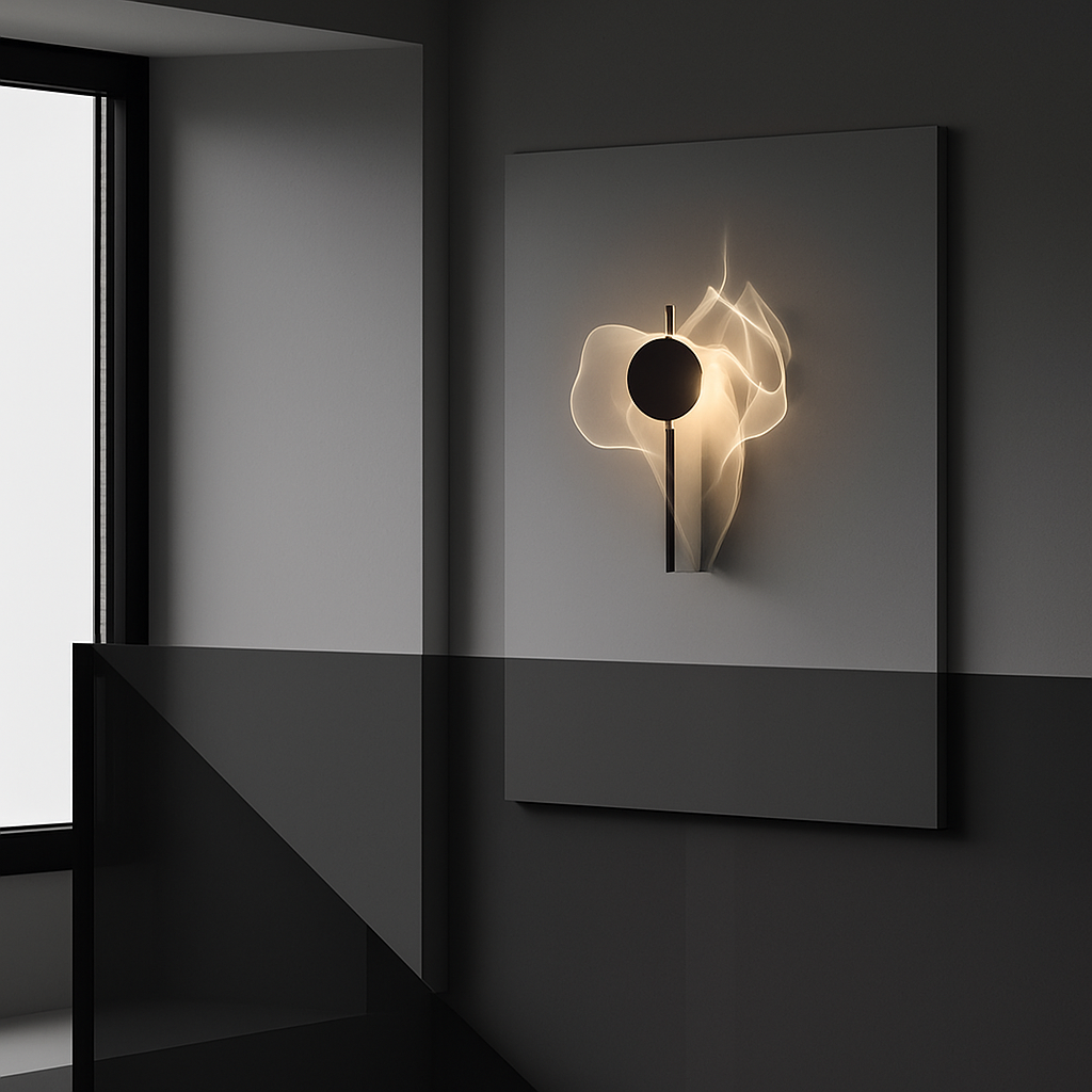 applique murale led en acier inoxydable style science-fiction - vue 7 sur 9