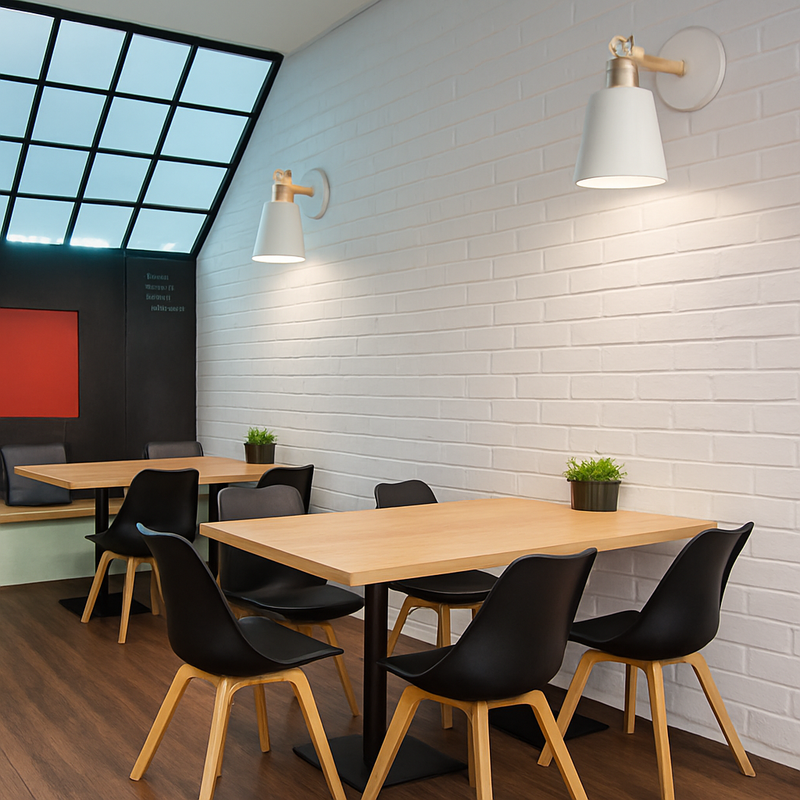 Applique murale LED en bois et métal Nordic