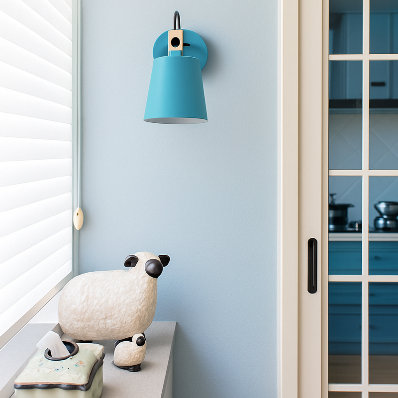 Applique murale LED en bois et métal Nordic