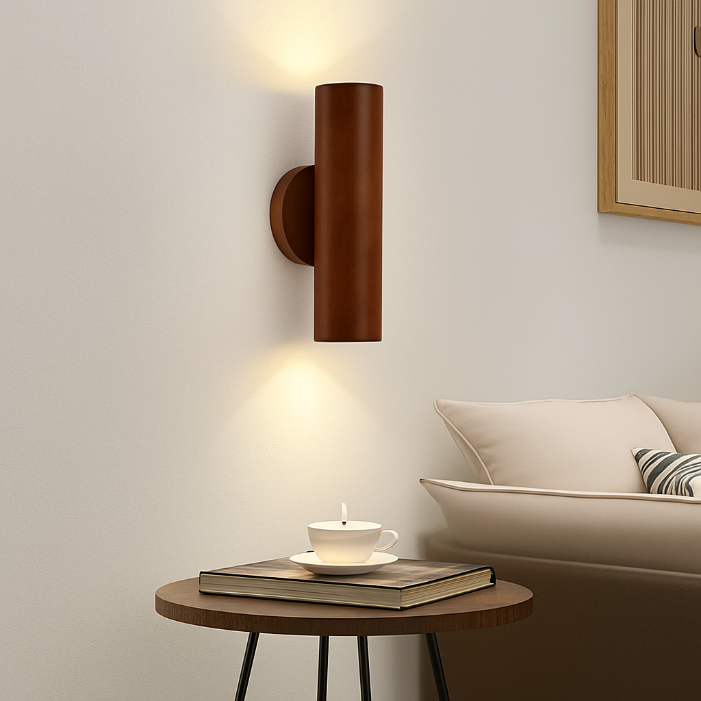 Applique murale LED en bois massif de Style nordique - vue 4 sur 8