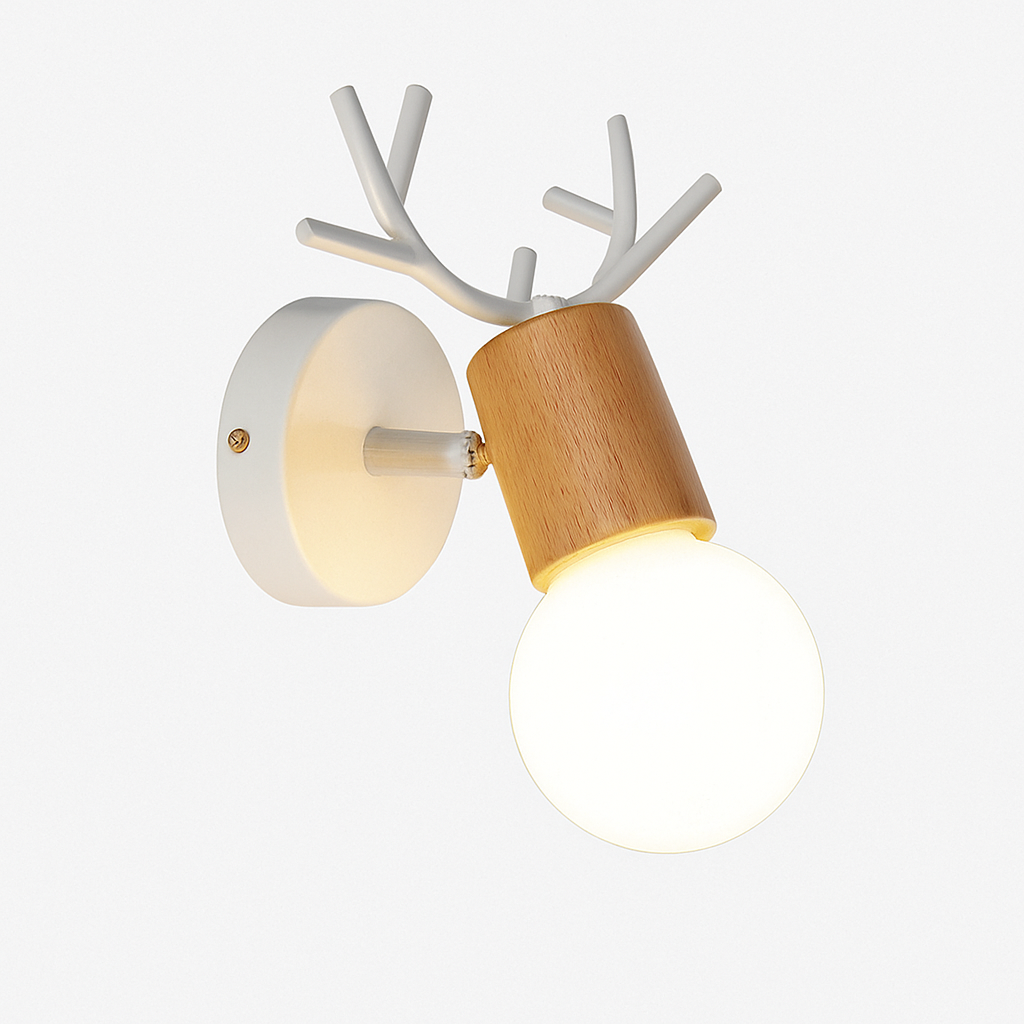 Applique murale LED en forme de cerf en bois Novelty - vue 7 sur 9