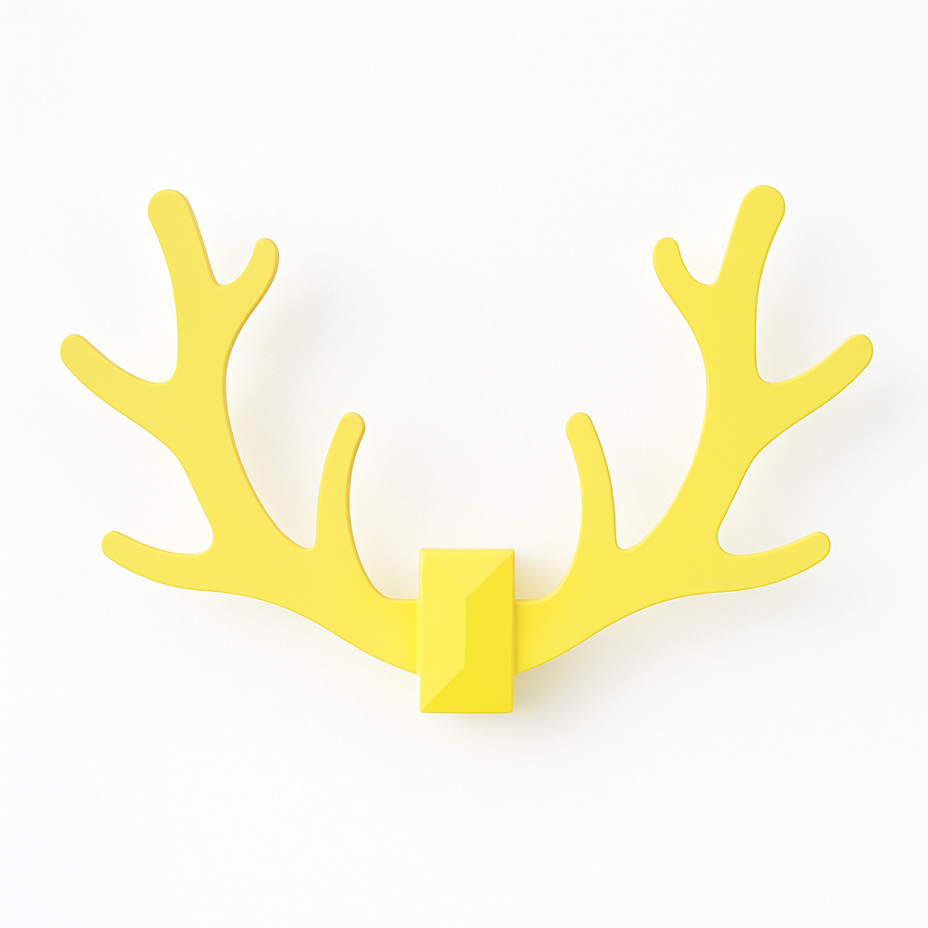LED wall light in the shape of a colorful deer horn