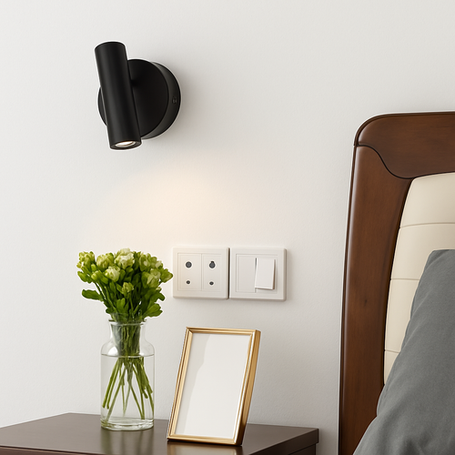 applique murale led en laiton avec interrupteur pour éclairage intérieur