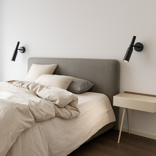 Applique murale led en laiton avec variateur rotatif pour lecture - vue 5 sur 8