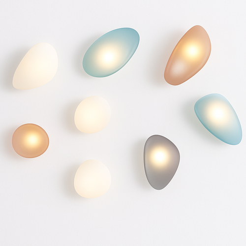 Applique murale LED en verre de couleur au Design nordique - vue 5 sur 22