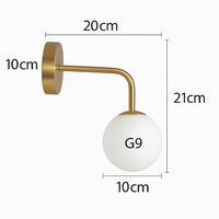 Applique murale LED en verre Simple et moderne