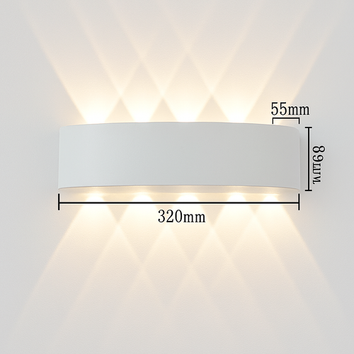 applique murale led extérieure en aluminium haute luminosité pour jardin et cour