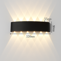 applique murale led extérieure en aluminium haute luminosité pour jardin et cour