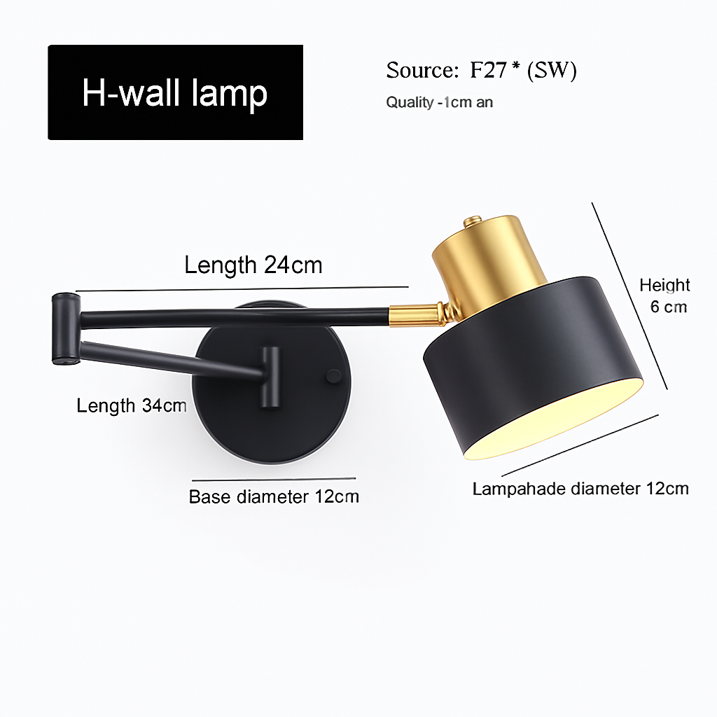 applique murale led à intensité variable pour lecture et étude - vue 14 sur 14