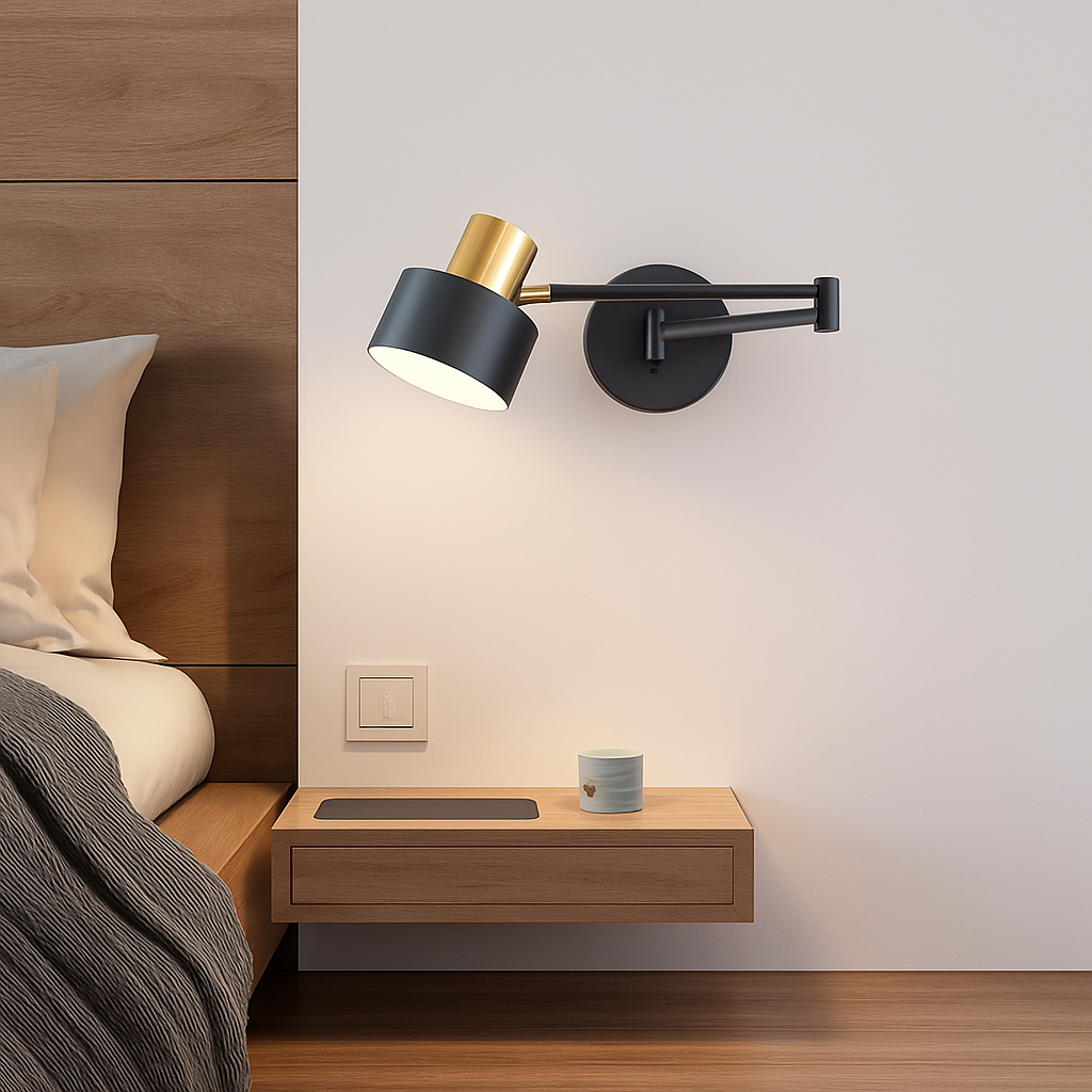 applique murale led à intensité variable pour lecture et étude - vue 3 sur 14