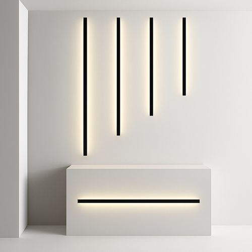 Minimalist long LED wall lamp modern decorative corner light - vue 4 sur 6