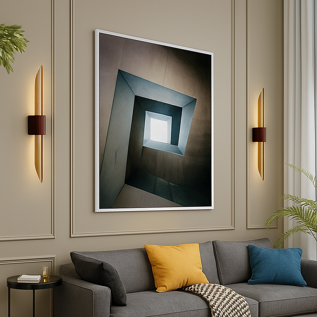 Applique murale led longue moderne en verre fer - vue 4 sur 19