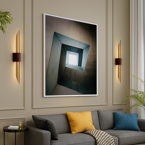 Applique murale led longue moderne en verre fer
