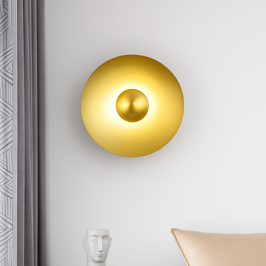 applique murale led macaron frisbee nordique décorative - vue 3 sur 11