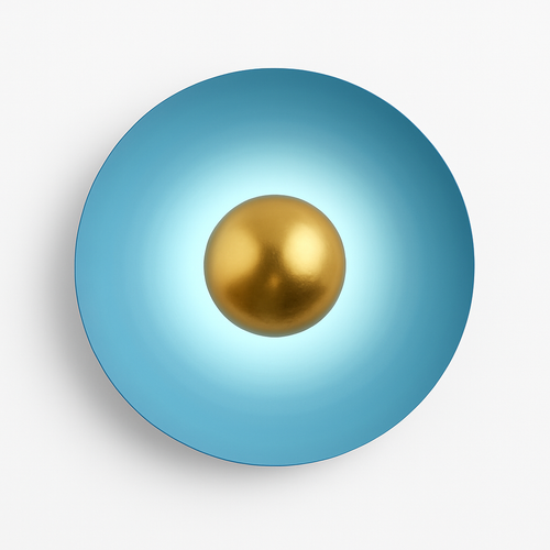 applique murale led macaron frisbee nordique décorative