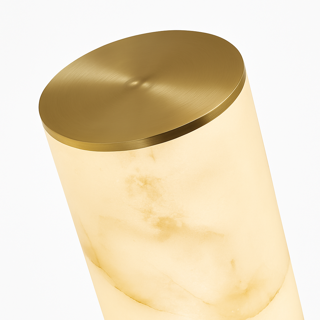 applique murale led marbre moderne en cuivre naturel - vue 7 sur 12