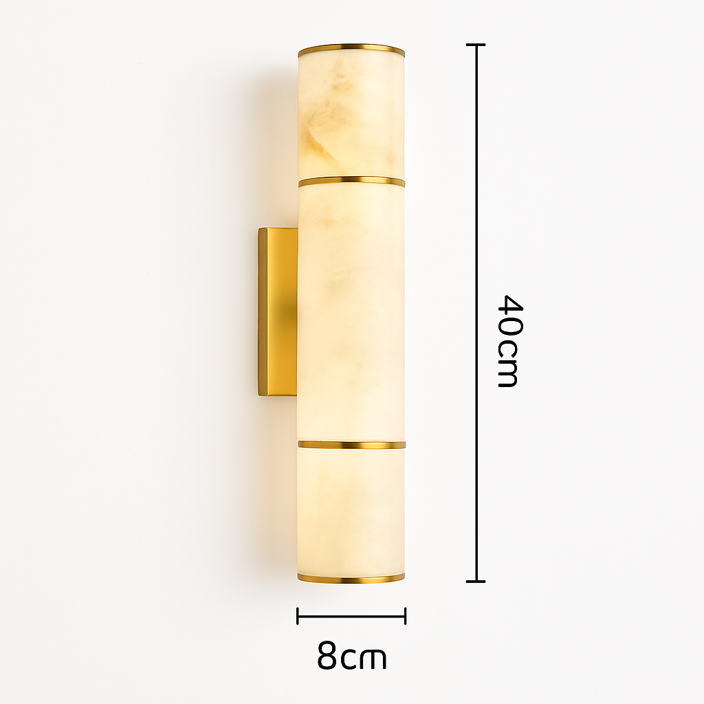 applique murale led marbre moderne en cuivre naturel - vue 11 sur 12
