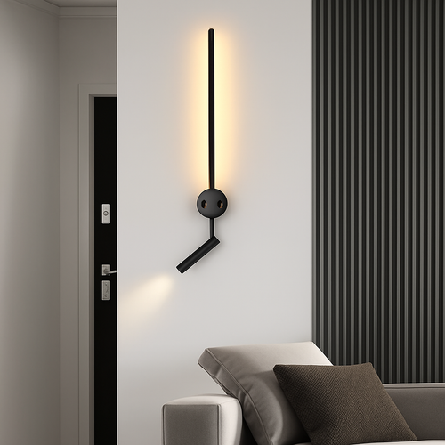 applique murale led minimaliste avec interrupteur angle réglable 3000k - vue 3 sur 18