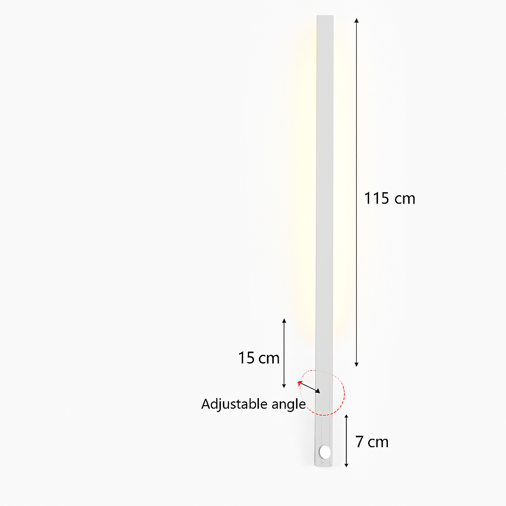 applique murale led minimaliste avec interrupteur angle réglable 3000k - vue 11 sur 18