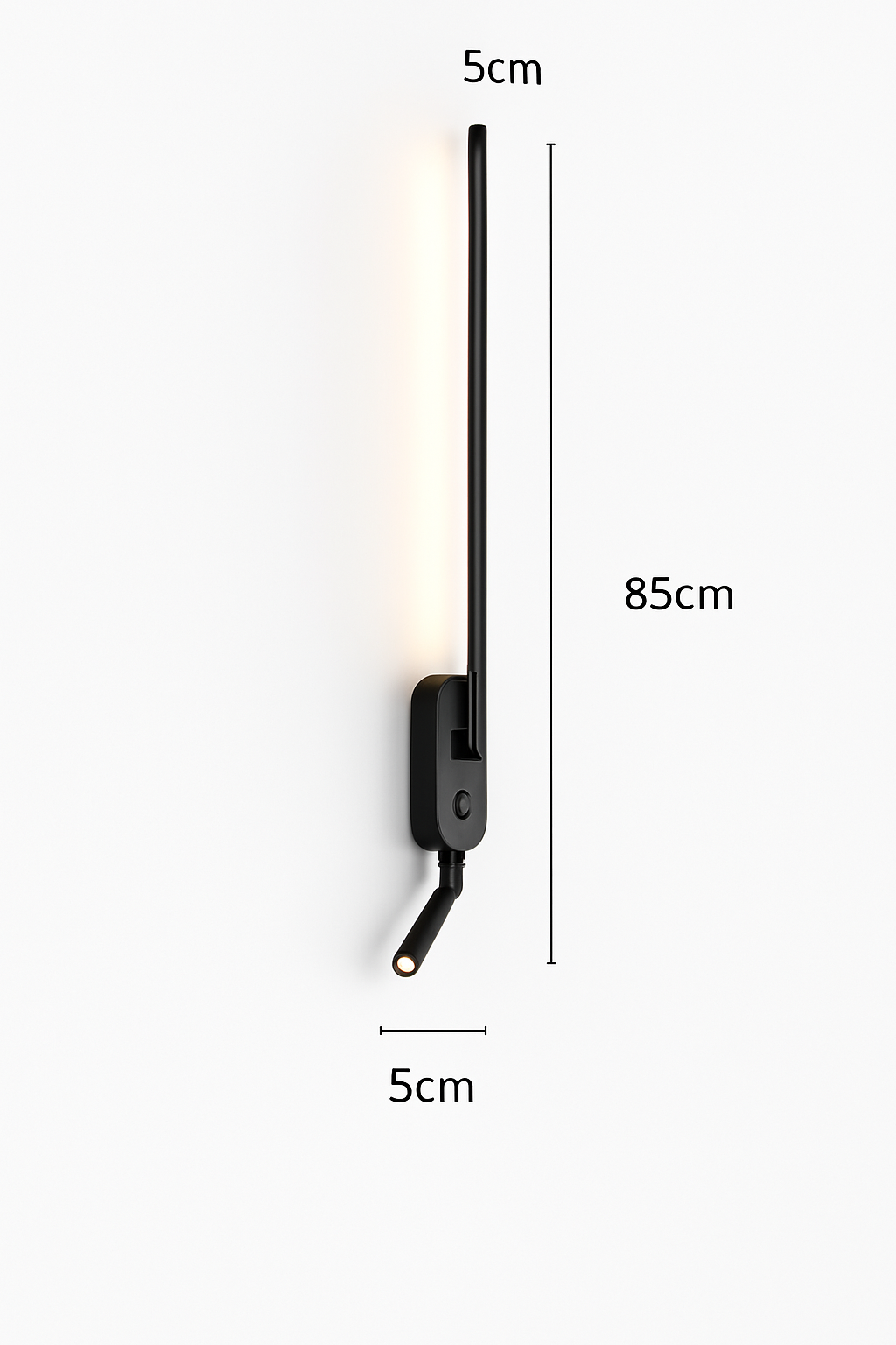 applique murale led minimaliste avec interrupteur angle réglable 3000k - vue 14 sur 18