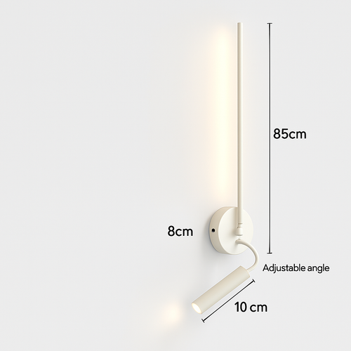 applique murale led minimaliste avec interrupteur angle réglable 3000k - vue 18 sur 18