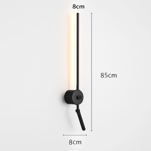 applique murale led minimaliste avec interrupteur angle réglable 3000k - vue 19 sur 18