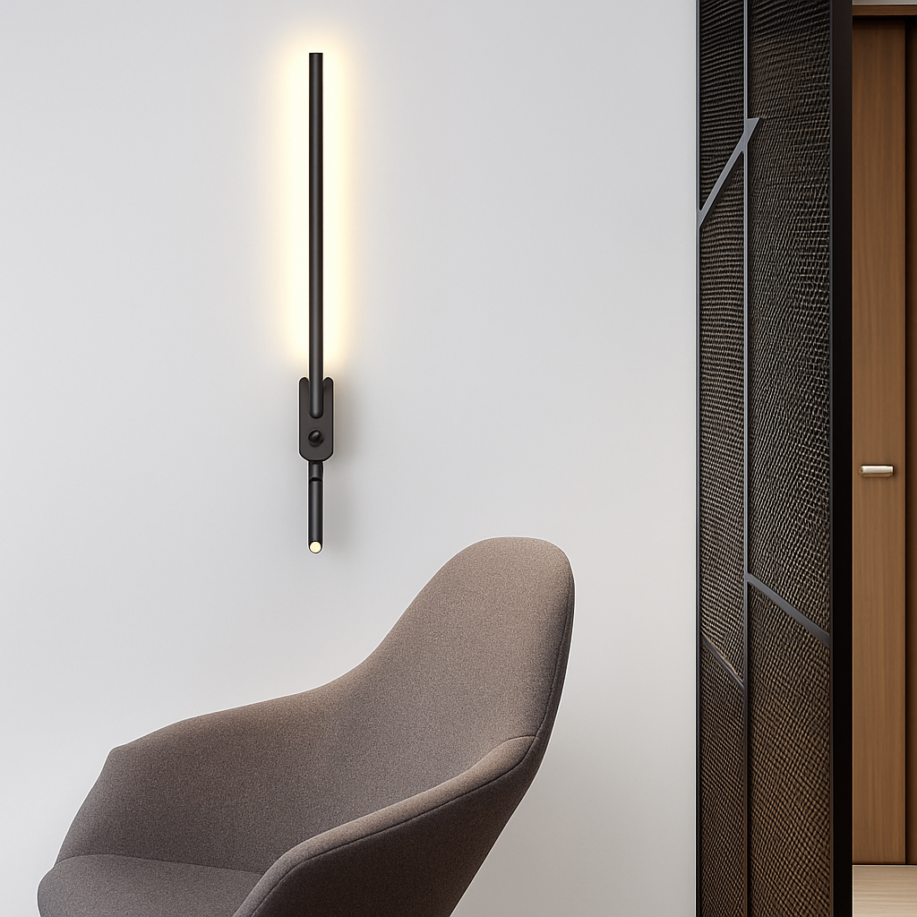 applique murale led minimaliste avec interrupteur angle réglable 3000k - vue 5 sur 18