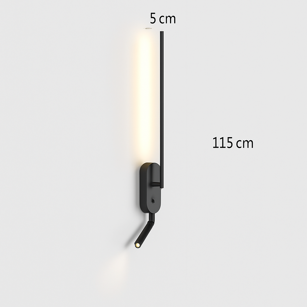 applique murale led minimaliste avec interrupteur angle réglable 3000k - vue 10 sur 18