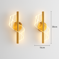 Minimalist LED wall light with wave Steal