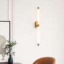 Minimalist LED wall light in copper and acrylic nordic style