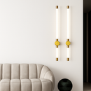 Minimalist LED wall light in copper and acrylic nordic style
