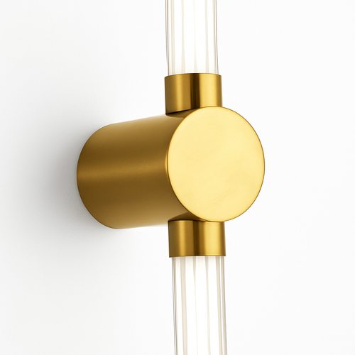 Minimalist LED wall light in copper and acrylic nordic style - vue 6 sur 10