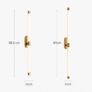 Minimalist LED wall light in copper and acrylic nordic style