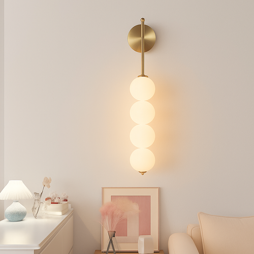 Minimalist LED wall light in wind gourd shape
