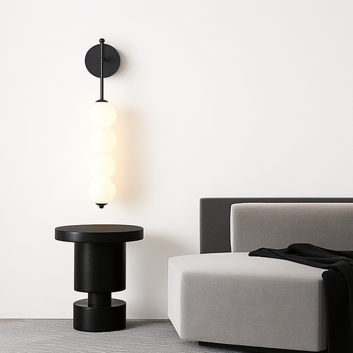 Minimalist LED wall light in wind gourd shape - vue 4 sur 10