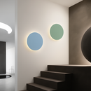 Modern minimalist coloured iron LED wall light
