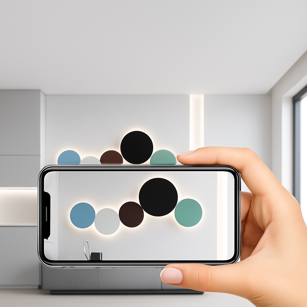 Modern minimalist coloured iron LED wall light - vue 4 sur 12
