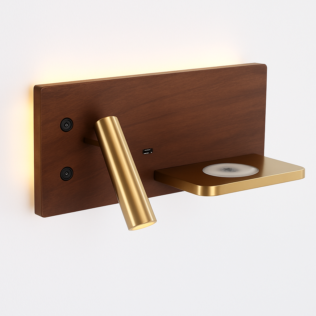applique murale led moderne avec chargeur sans fil pour décoration intérieure - vue 2 sur 17