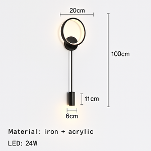 applique murale led moderne avec gradation de température