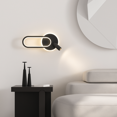 Modern LED wall light for minimalist interior decor - vue 4 sur 15