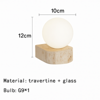 applique murale led moderne en verre avec pierre naturelle