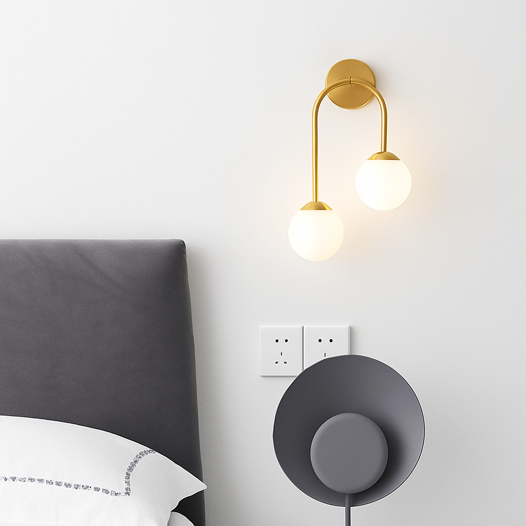 Applique murale LED moderne en verre laiteux - vue 5 sur 10