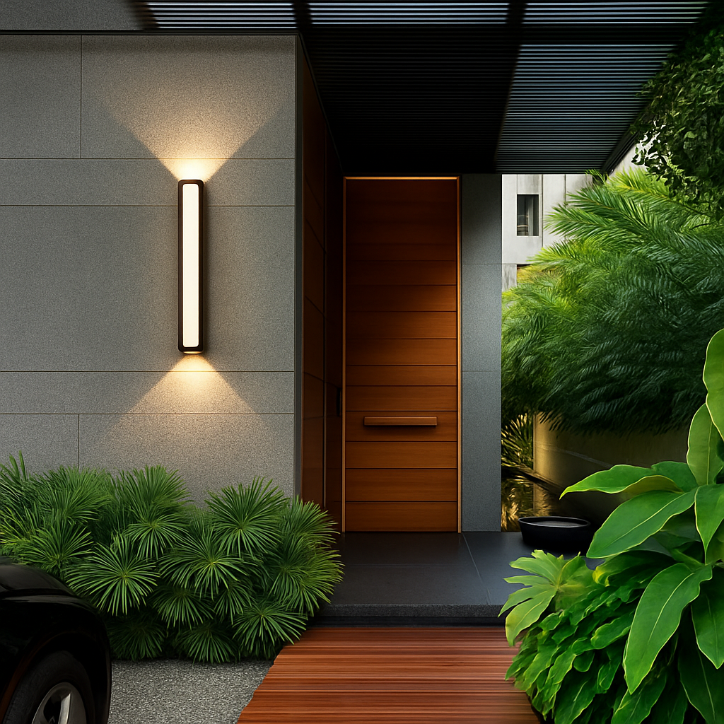 applique murale led moderne étanche en aluminium pour extérieur - vue 3 sur 5