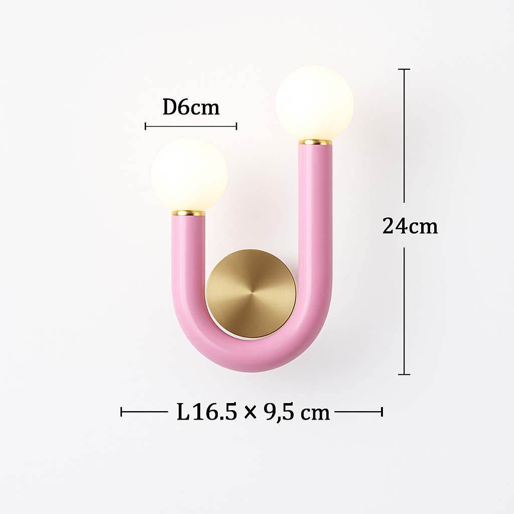 Modern LED wall light nordic minimalist U shape - vue 11 sur 12