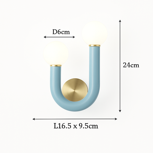 Modern LED wall light nordic minimalist U shape - vue 12 sur 12