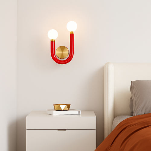 Modern LED wall light nordic minimalist U shape - vue 4 sur 12