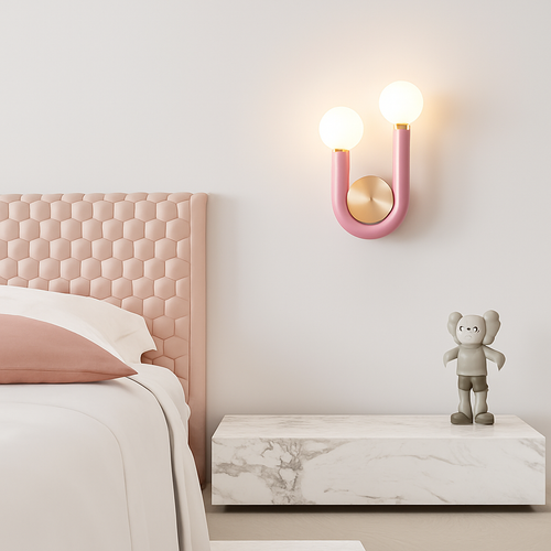 Modern LED wall light nordic minimalist U shape - vue 5 sur 12