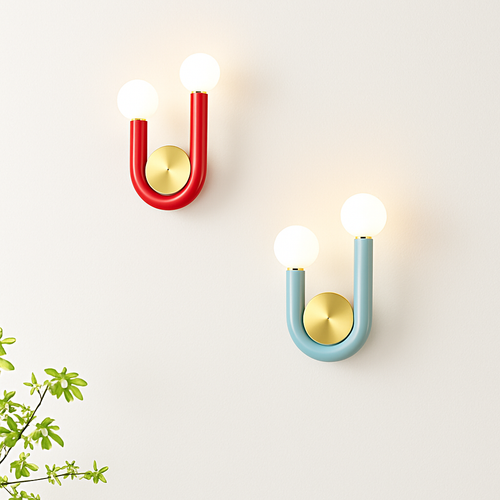 Modern LED wall light nordic minimalist U shape - vue 6 sur 12